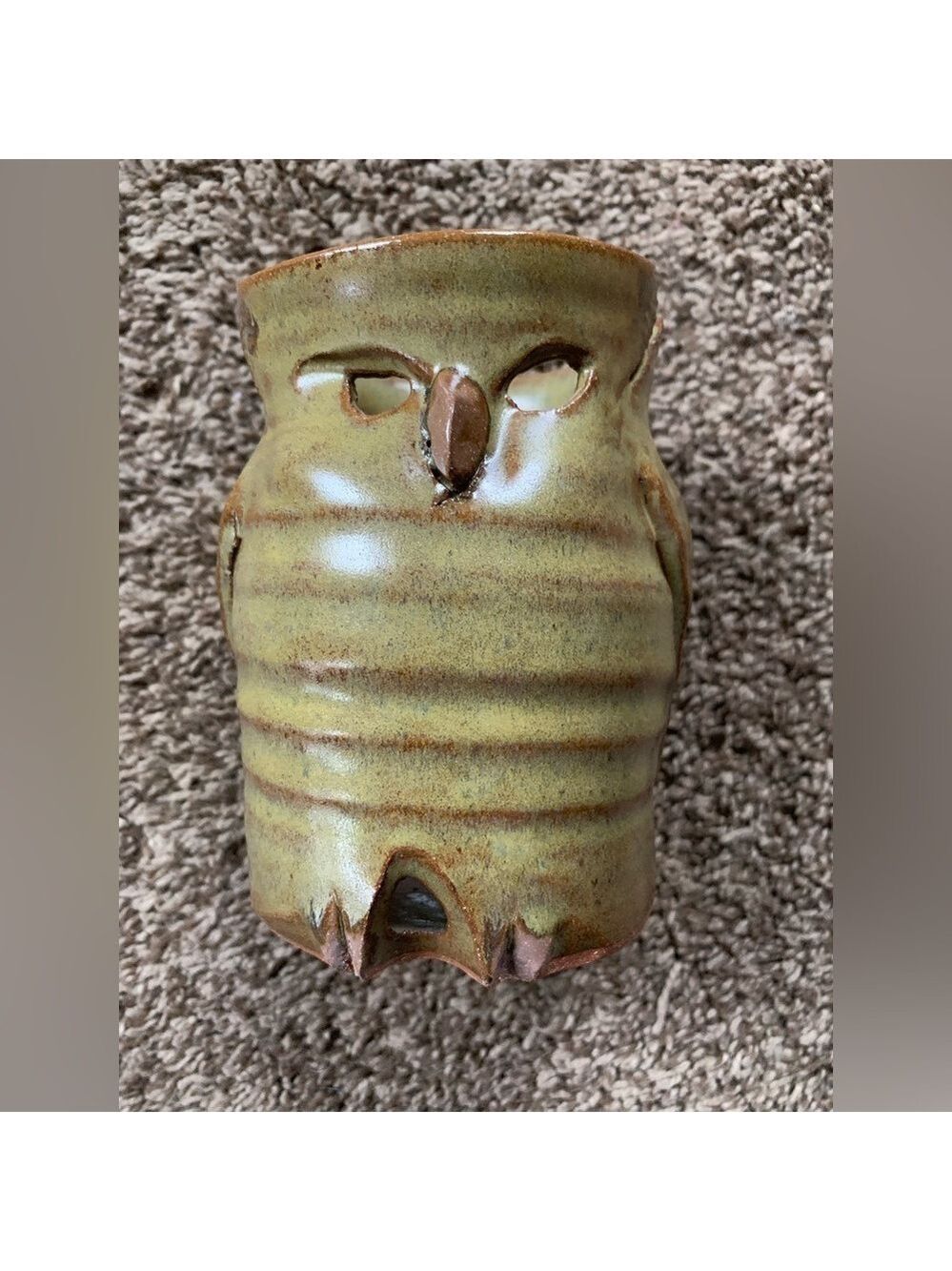 Handmade Owl Tea Light/Votive Holder – Pottery